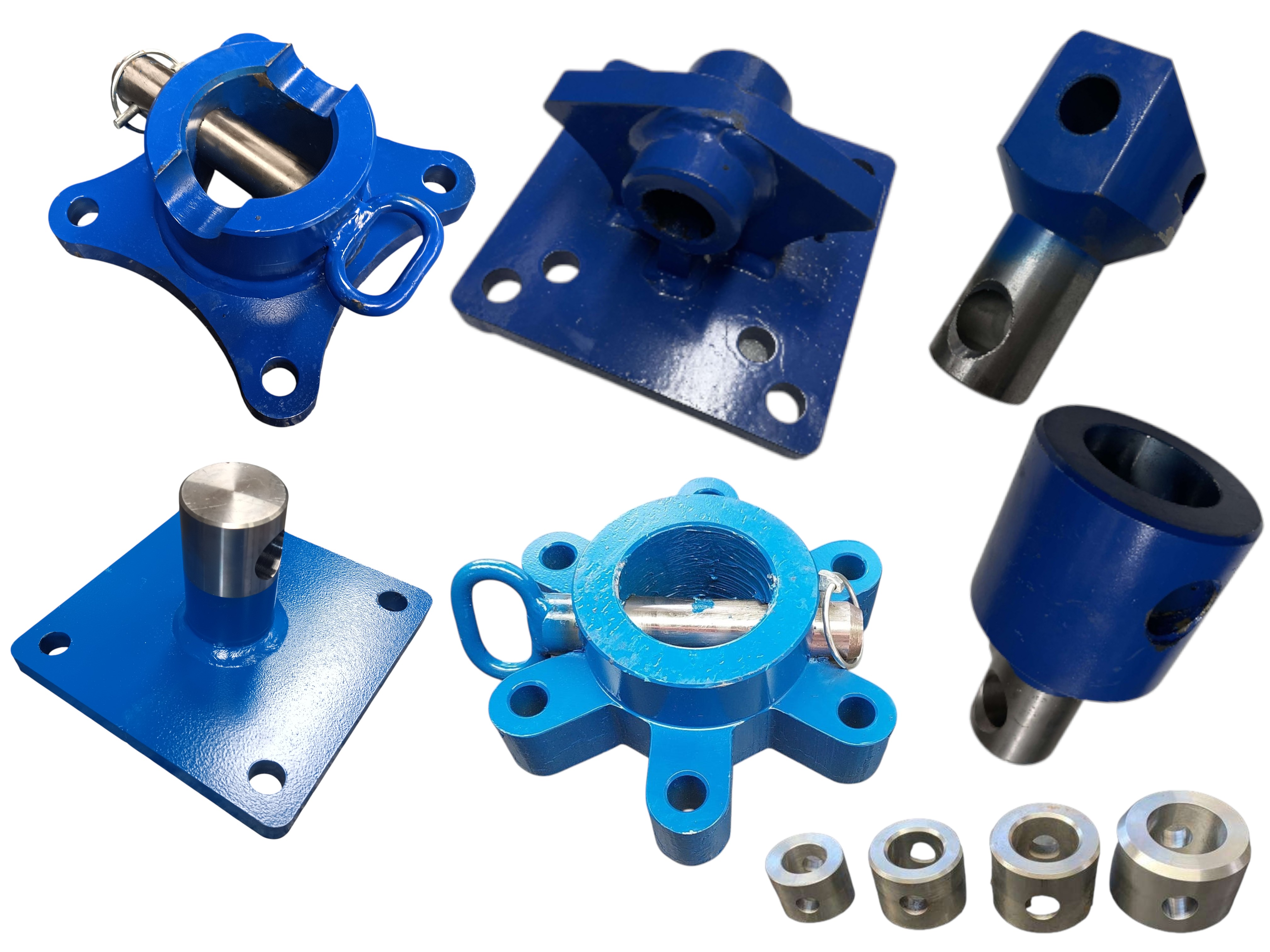 Aansluitplaten voor grijpers en verloopbussen voor rotators