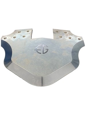 TK 20 mes Hardox 500 12 mm dik schroefdraad in het mes