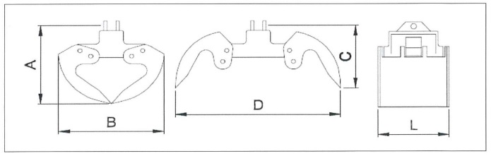 Technische tekening Technische tekening FOP Mestgrijpers