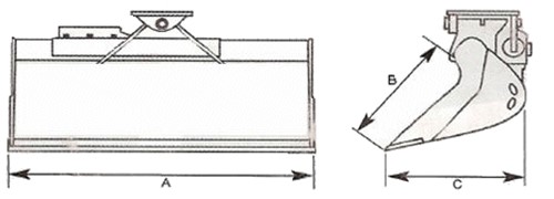 Technische tekening Technische tekening KA Kantelbakken